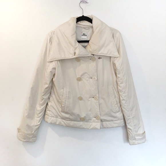 Lacoste Jackets & Blazers - [LACOSTE] Light Very Soft Ivory Button Down Jacket